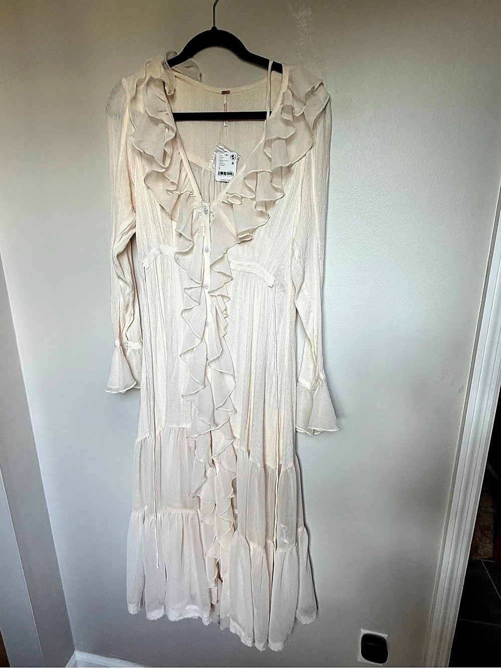 Free People Forever Free Maxi Dress Cream Small NWT